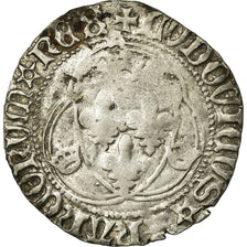 Coin, France, Louis XI, Blanc à la couronne, Lyon, VF(30-35), Billon