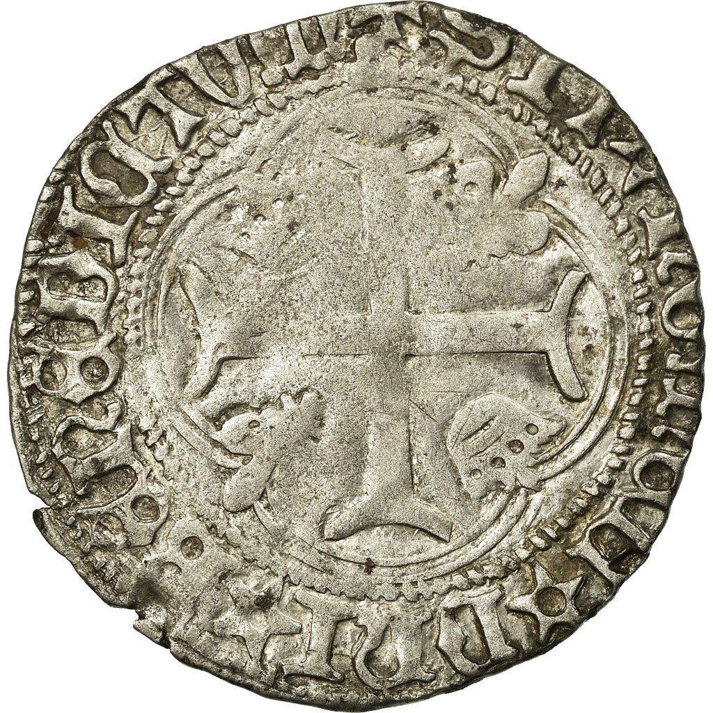 Coin, France, Louis XI, Blanc à la couronne, Lyon, VF(30-35), Billon