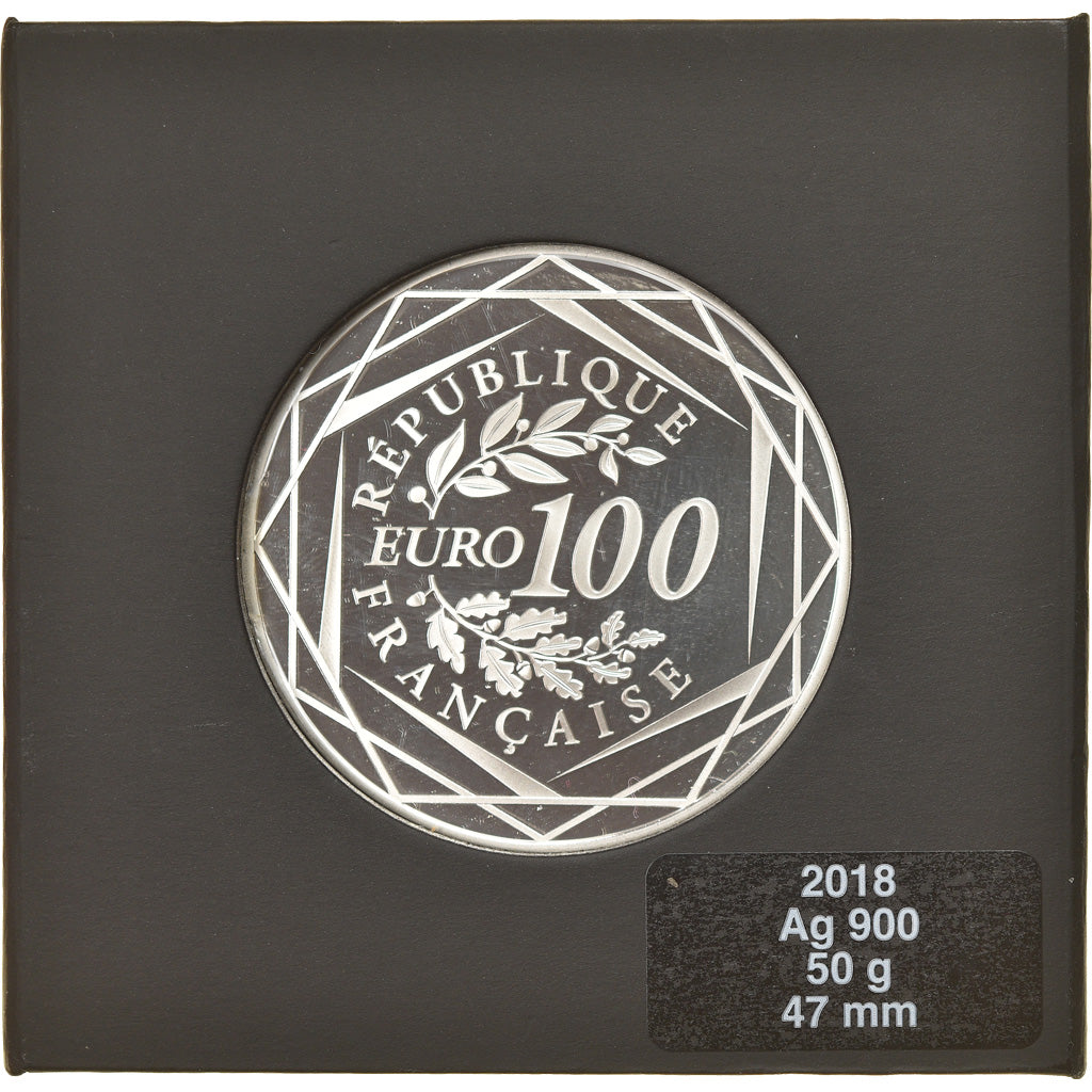 France, 100 Euro, Marianne, 2018, Paris, MS(65-70), Silver