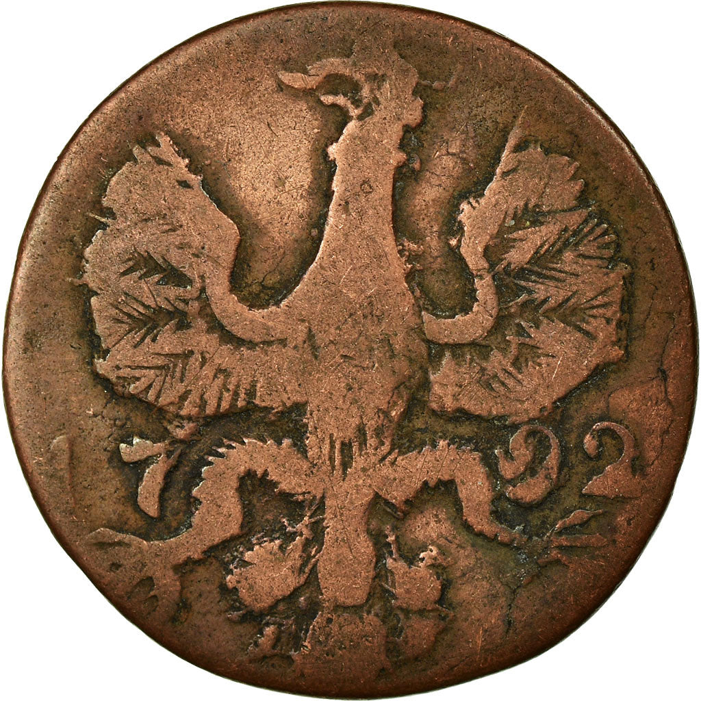 Coin, German States, AACHEN, 12 Heller, 1792, VF(20-25), Copper, KM:51