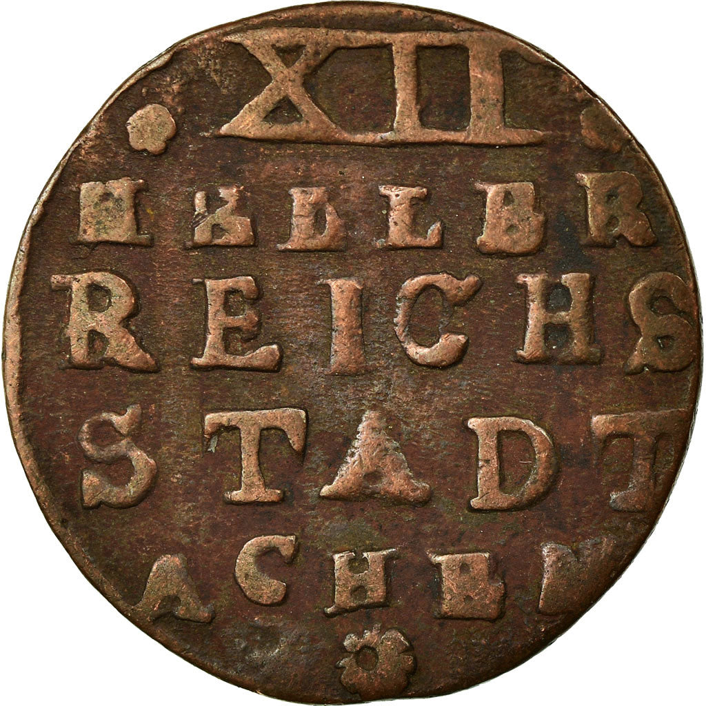 Coin, German States, AACHEN, 12 Heller, 1794, VF(30-35), Copper, KM:51