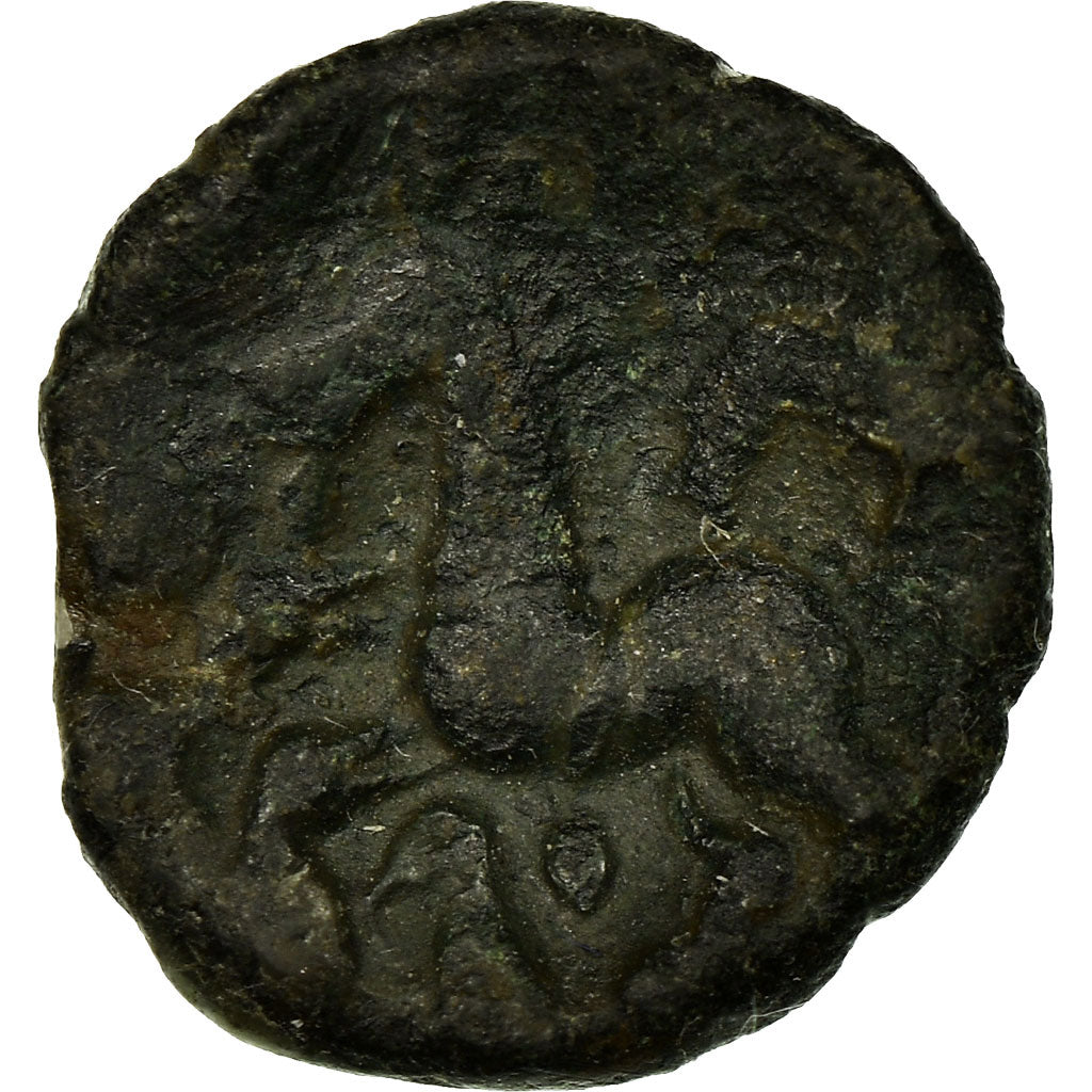 Coin, Ambiani, Bronze aux loups affrontés Æ, VF(20-25), Bronze, Delestrée:482