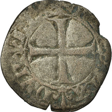 Moneda, Francia, Charles VI, Double Tournois, Uncertain Mint, BC+, Vellón