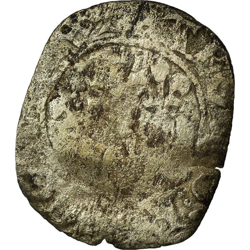 Moneda, Francia, Charles VI, Double Tournois, Uncertain Mint, BC, Vellón