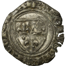 Münze, Frankreich, Charles VI, Demi Blanc Guénar, Uncertain Mint, S+, Billon