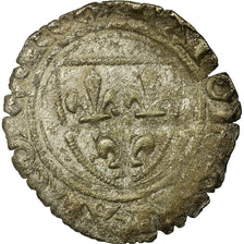 Coin, France, Charles VI, Demi Blanc Guénar, Uncertain Mint, VF(30-35), Billon