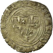 Coin, France, Charles VI, Demi Blanc Guénar, Uncertain Mint, VF(30-35), Billon