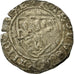 Moneta, Francja, Charles VI, Demi Blanc Guénar, Undated, Troyes, VF(20-25)