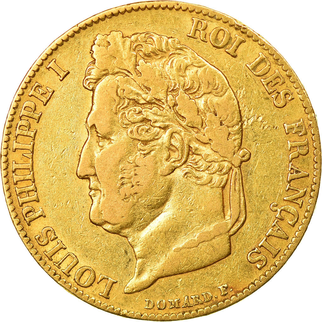 Moeda, França, Louis-Philippe, 20 Francs, 1840, Paris, EF(40-45), Dourado
