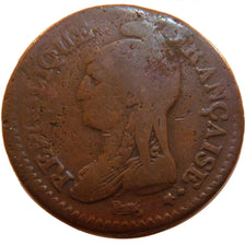 FRANCE, 1 Décime, 1800, Metz, F(12-15), Bronze, Gadoury #187a, 15.90