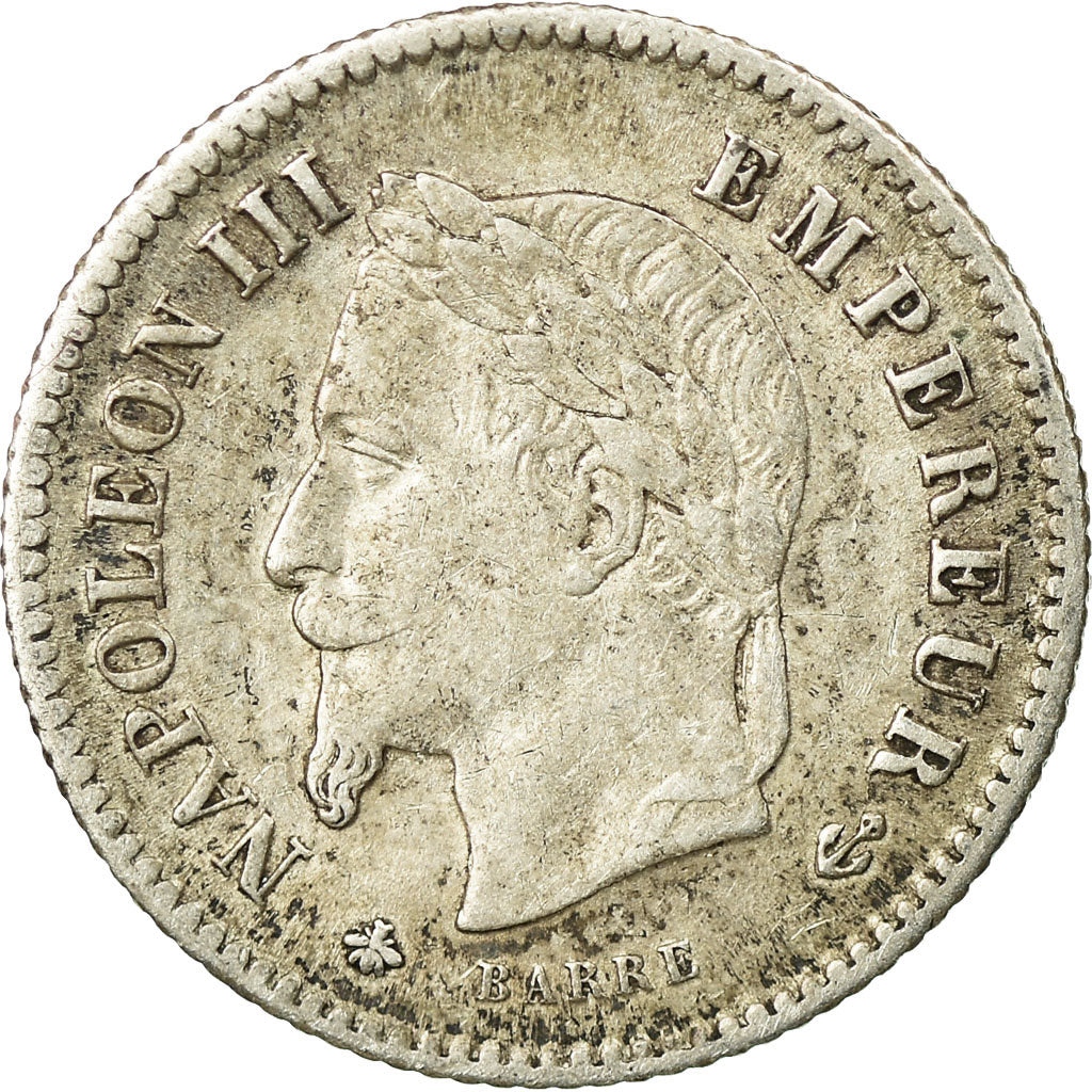 Coin, France, Napoleon III, 20 Centimes, 1867, Paris, VF(30-35), Silver