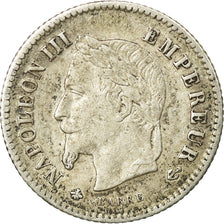 Coin, France, Napoleon III, 20 Centimes, 1867, Paris, VF(30-35), Silver