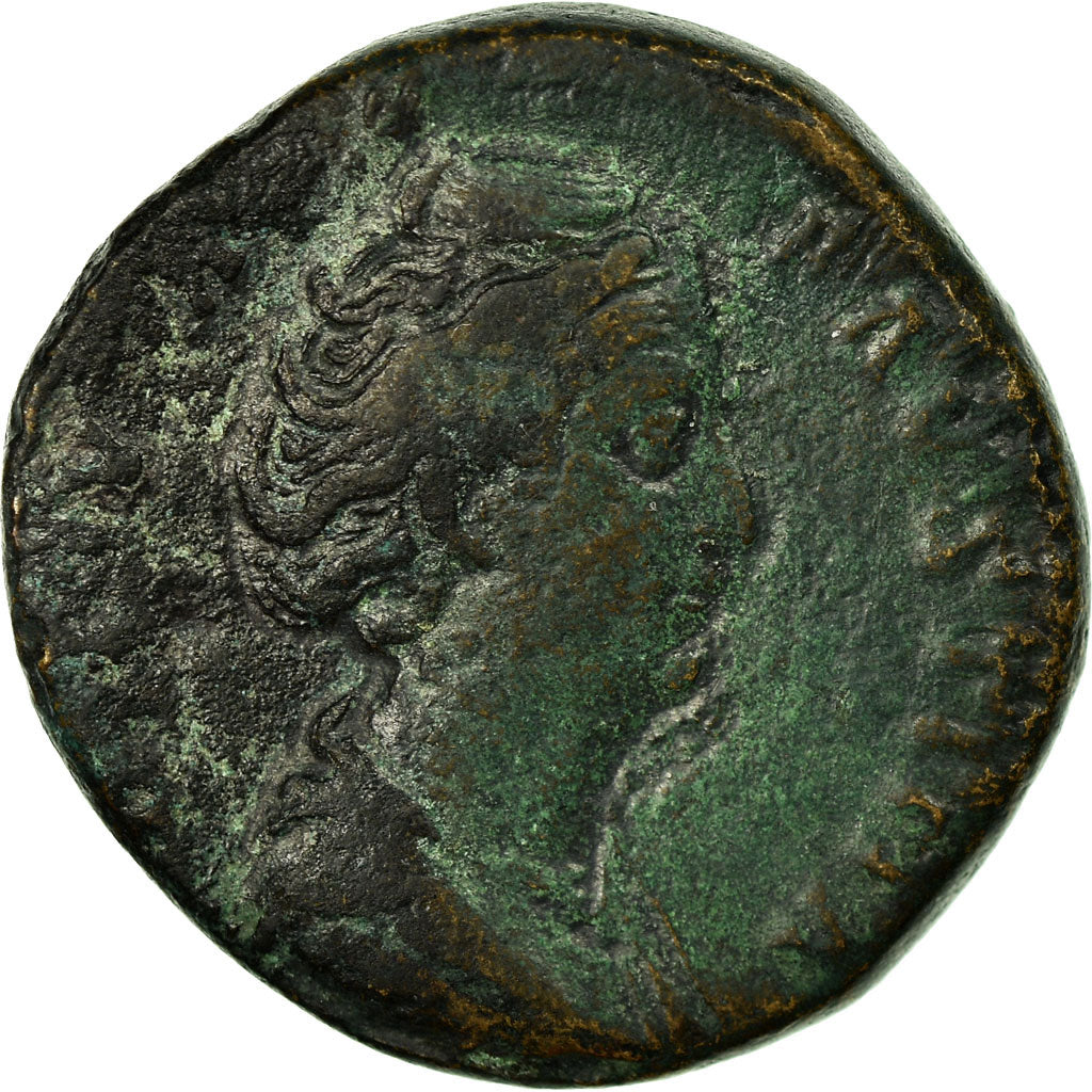 Coin, Diva Faustina I, Sestertius, After 141 AD, Rome, VF(20-25), Bronze