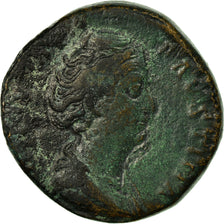 Coin, Diva Faustina I, Sestertius, After 141 AD, Rome, VF(20-25), Bronze