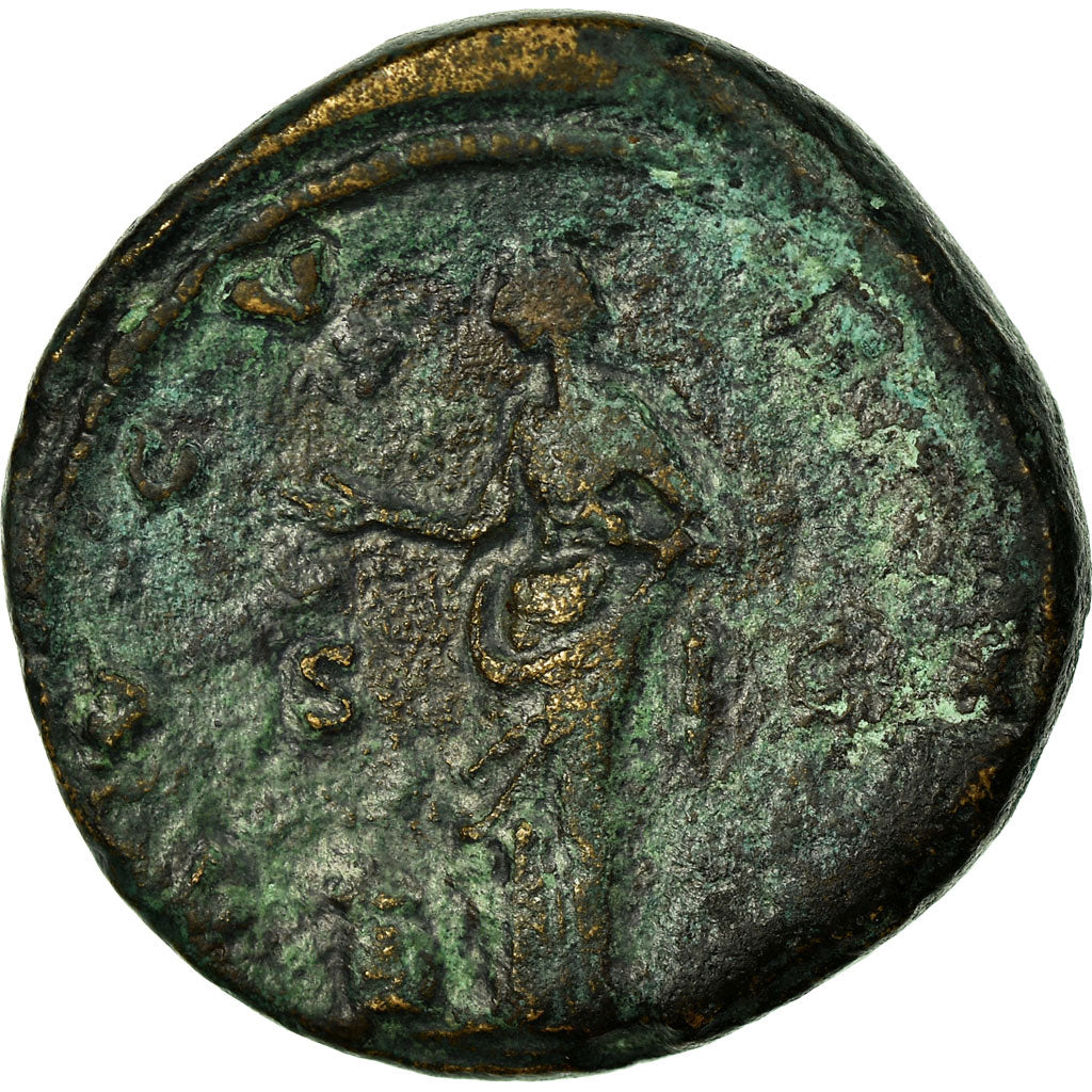 Coin, Diva Faustina I, Sestertius, After 141 AD, Rome, VF(20-25), Bronze