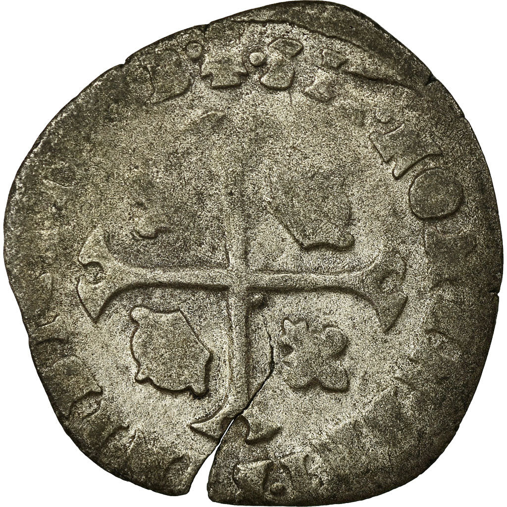 Coin, France, Henri IV, Douzain, Uncertain date, Montpellier, VF(20-25), Billon