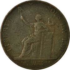 Coin, France, 2 Sols, 1791, Birmingham, Monneron, VF(20-25), Bronze, KM:Tn23