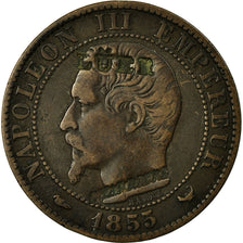 Coin, France, Napoleon III, 5 Centimes, 1855, Lille, Satirique, VF(30-35)