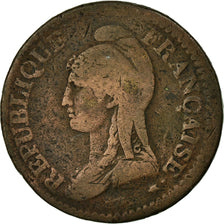 Moneta, Francia, Dupré, Decime, AN 5, Paris, MB, Bronzo, KM:644.1, Gadoury:187