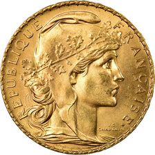 Moneta, Francia, Marianne, 20 Francs, 1912, SPL+, Oro, KM:857, Gadoury:1064a