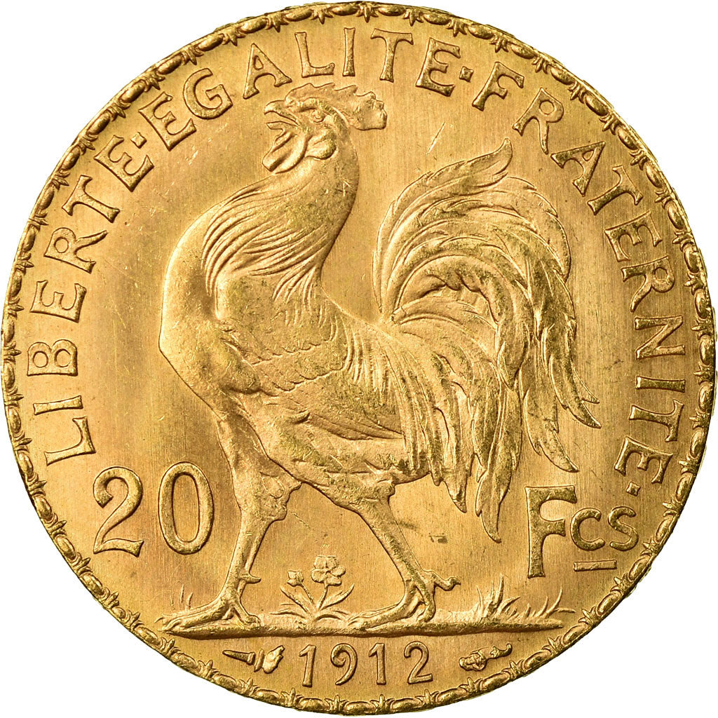 Moneta, Francia, Marianne, 20 Francs, 1912, SPL+, Oro, KM:857, Gadoury:1064a