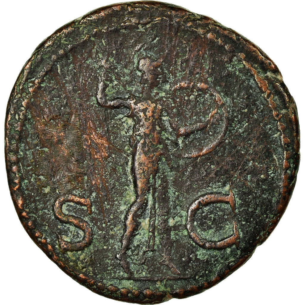 Coin, Claudius, As, 41-54, Rome, Rare, VF(30-35), Copper, RIC:--