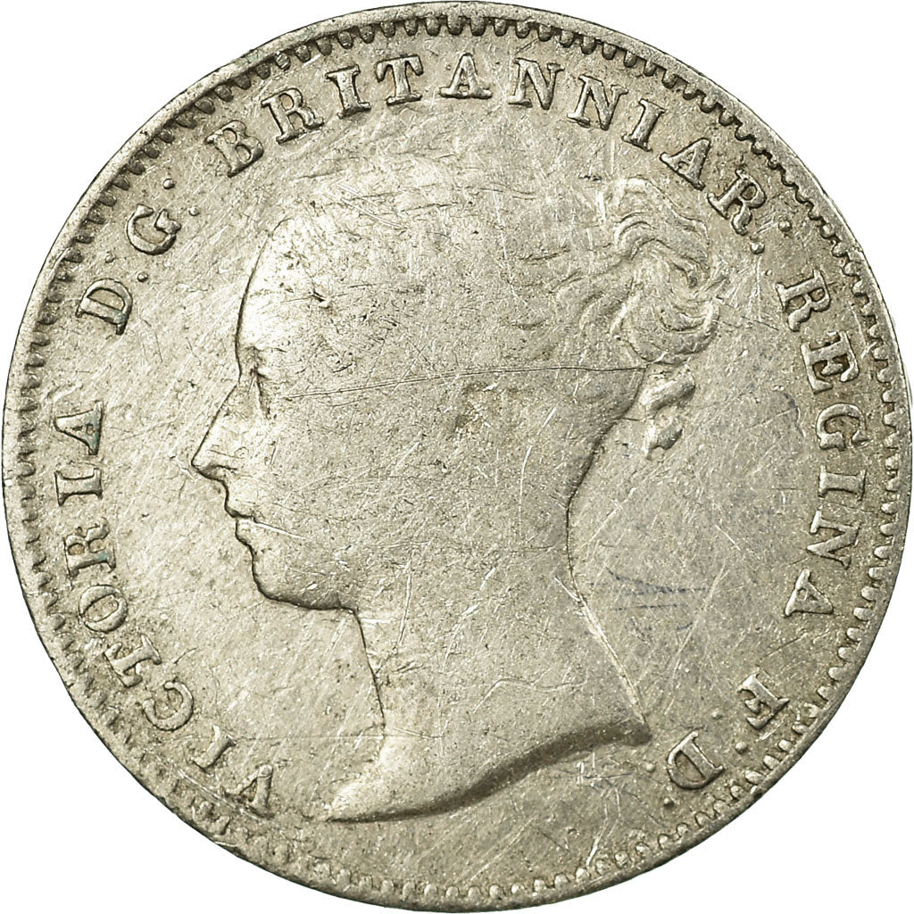 Coin, Great Britain, Victoria, 3 Pence, 1860, VF(20-25), Silver, KM:730