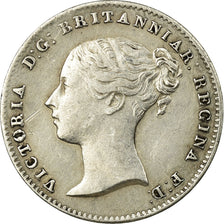 Coin, Great Britain, Victoria, 3 Pence, 1861, AU(50-53), Silver, KM:730