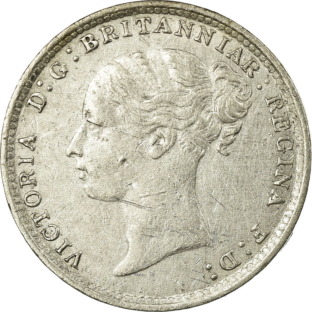 Coin, Great Britain, Victoria, 3 Pence, 1880, EF(40-45), Silver, KM:730