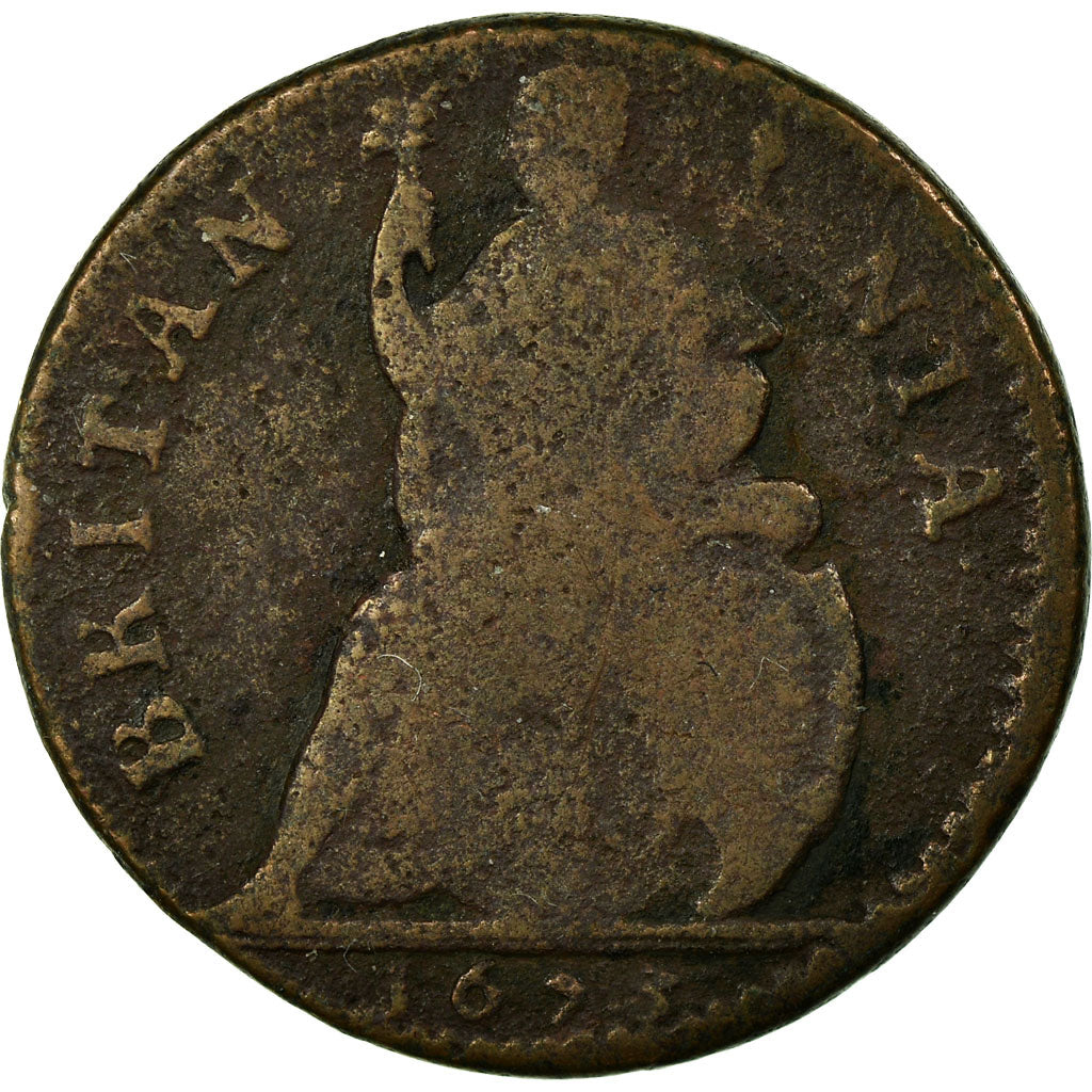 Coin, Great Britain, Charles II, Farthing, 1673, VF(20-25), Copper, KM:436.1