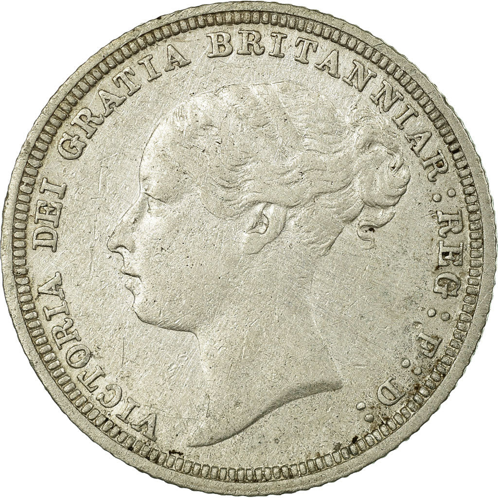 Coin, Great Britain, Victoria, 6 Pence, 1881, EF(40-45), Silver, KM:757