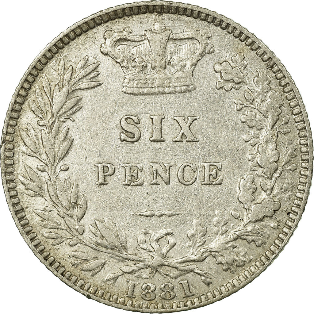 Coin, Great Britain, Victoria, 6 Pence, 1881, EF(40-45), Silver, KM:757