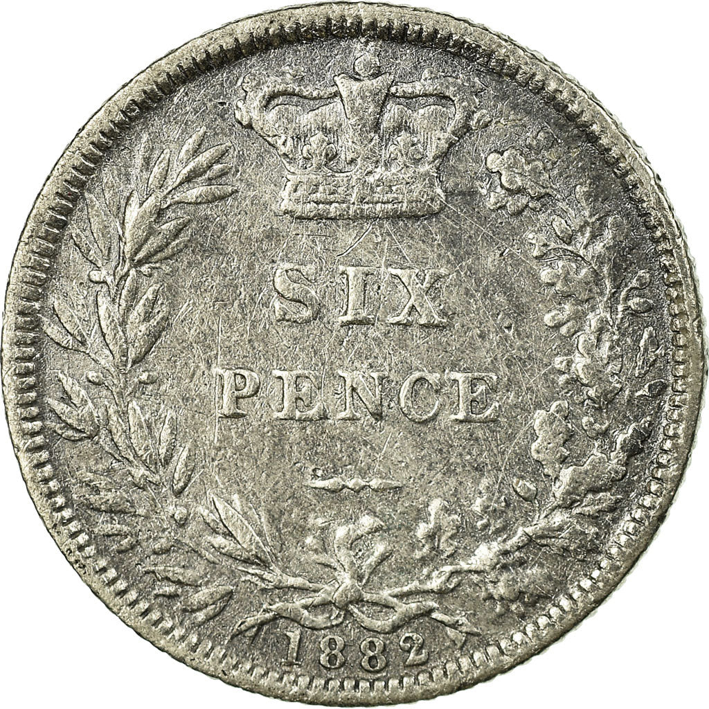 Coin, Great Britain, Victoria, 6 Pence, 1882, VF(20-25), Silver, KM:757