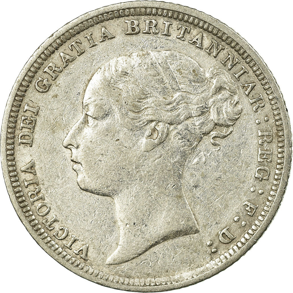Coin, Great Britain, Victoria, 6 Pence, 1883, EF(40-45), Silver, KM:757