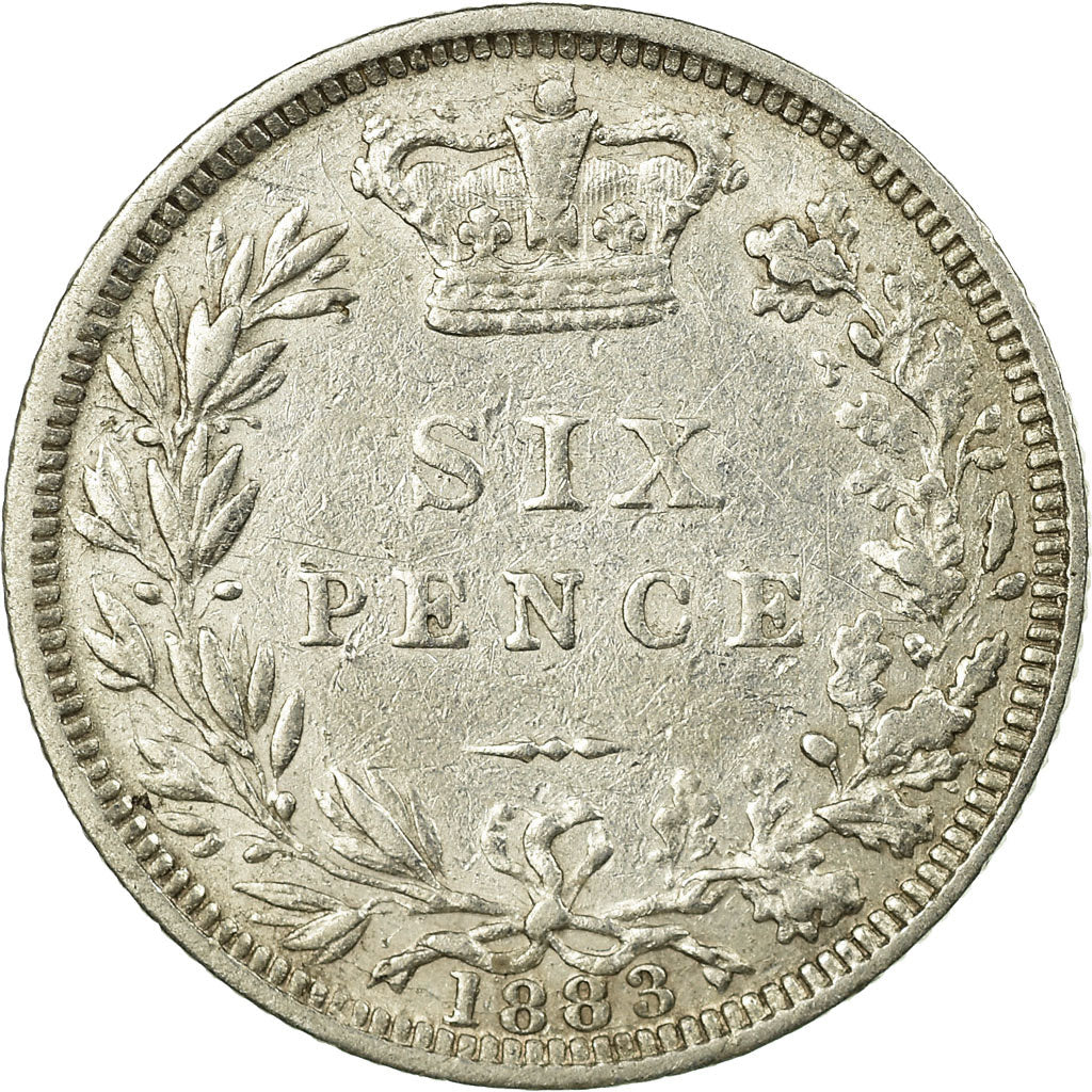 Coin, Great Britain, Victoria, 6 Pence, 1883, EF(40-45), Silver, KM:757
