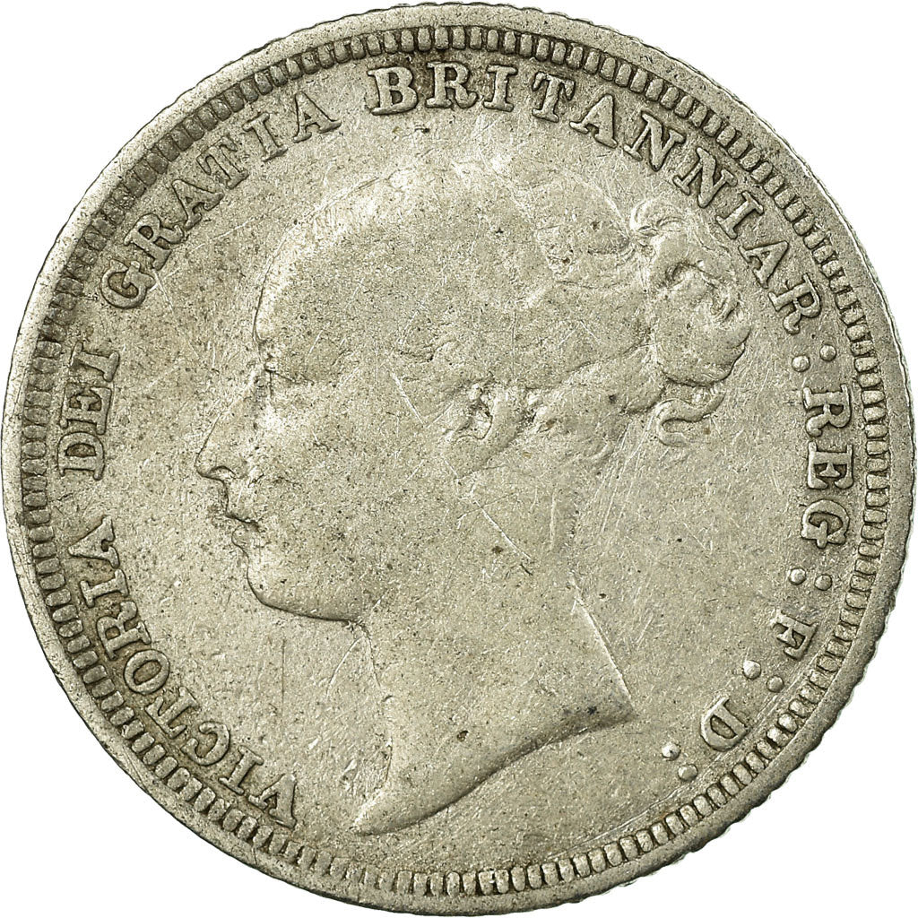 Coin, Great Britain, Victoria, 6 Pence, 1885, VF(20-25), Silver, KM:757