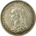 Coin, Great Britain, Victoria, 6 Pence, 1887, AU(50-53), Silver, KM:760