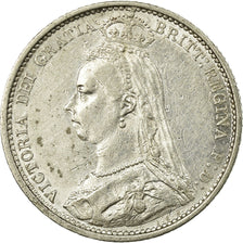 Coin, Great Britain, Victoria, 6 Pence, 1889, AU(50-53), Silver, KM:760