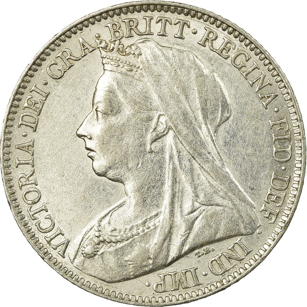 Coin, Great Britain, Victoria, 6 Pence, 1894, AU(50-53), Silver, KM:779