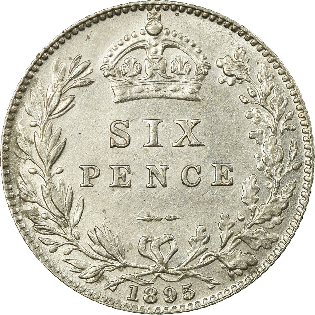 Coin, Great Britain, Victoria, 6 Pence, 1895, EF(40-45), Silver, KM:779