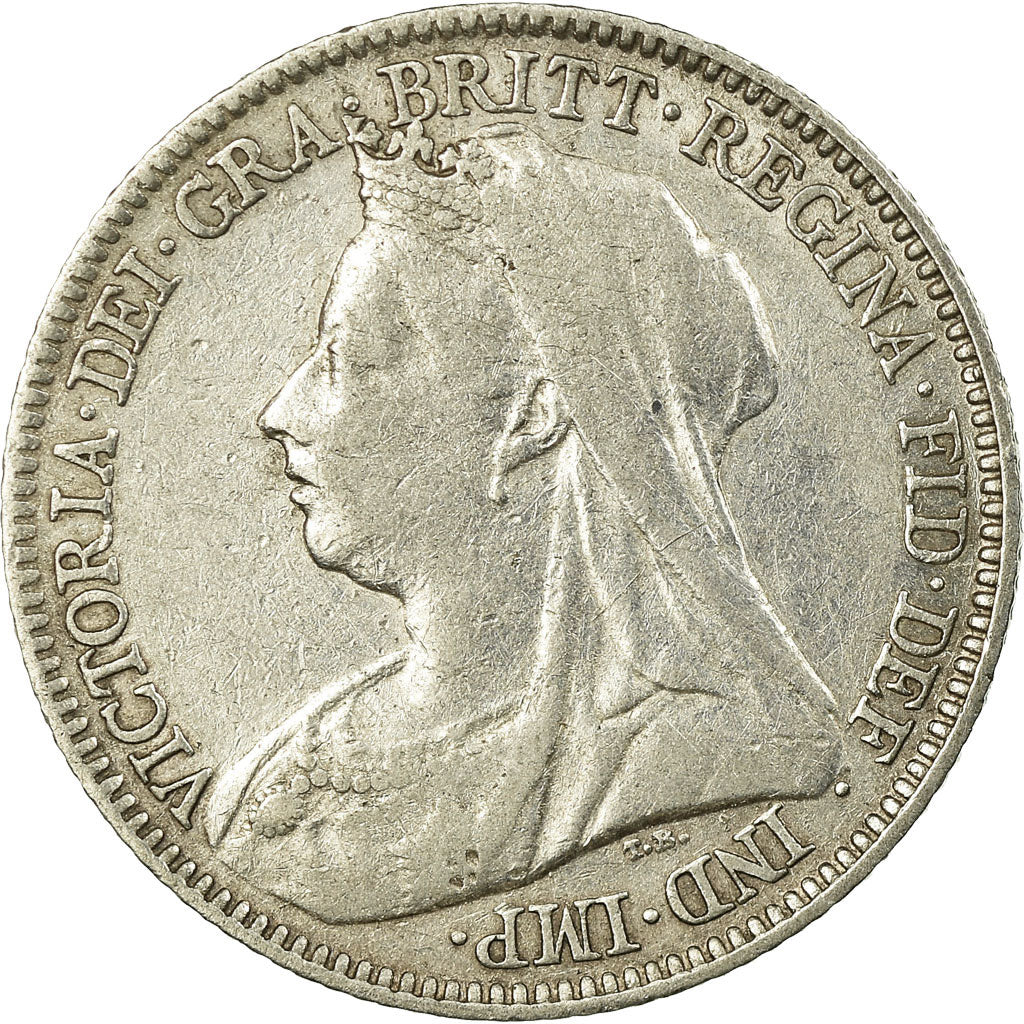 Coin, Great Britain, Victoria, 6 Pence, 1896, EF(40-45), Silver, KM:779