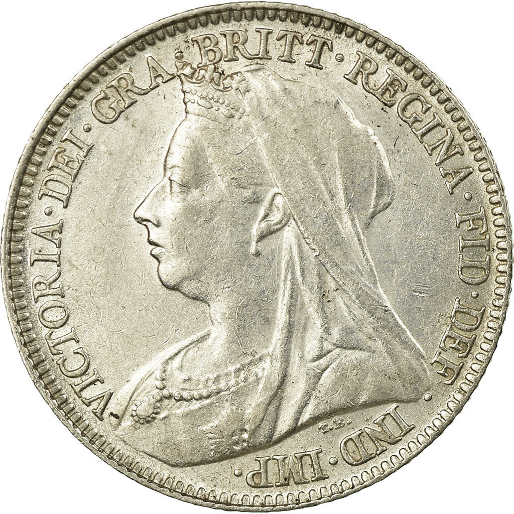 Coin, Great Britain, Victoria, 6 Pence, 1897, AU(50-53), Silver, KM:779