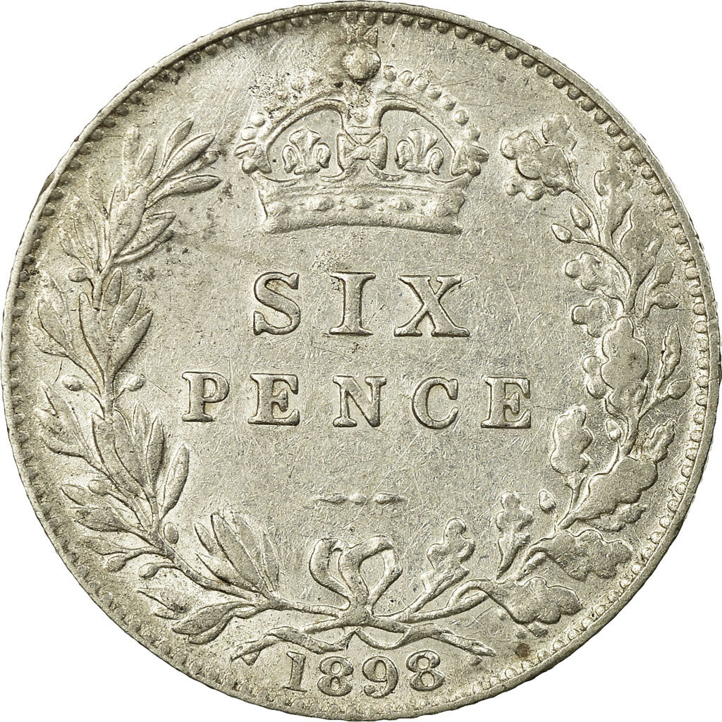 Coin, Great Britain, Victoria, 6 Pence, 1898, EF(40-45), Silver, KM:779