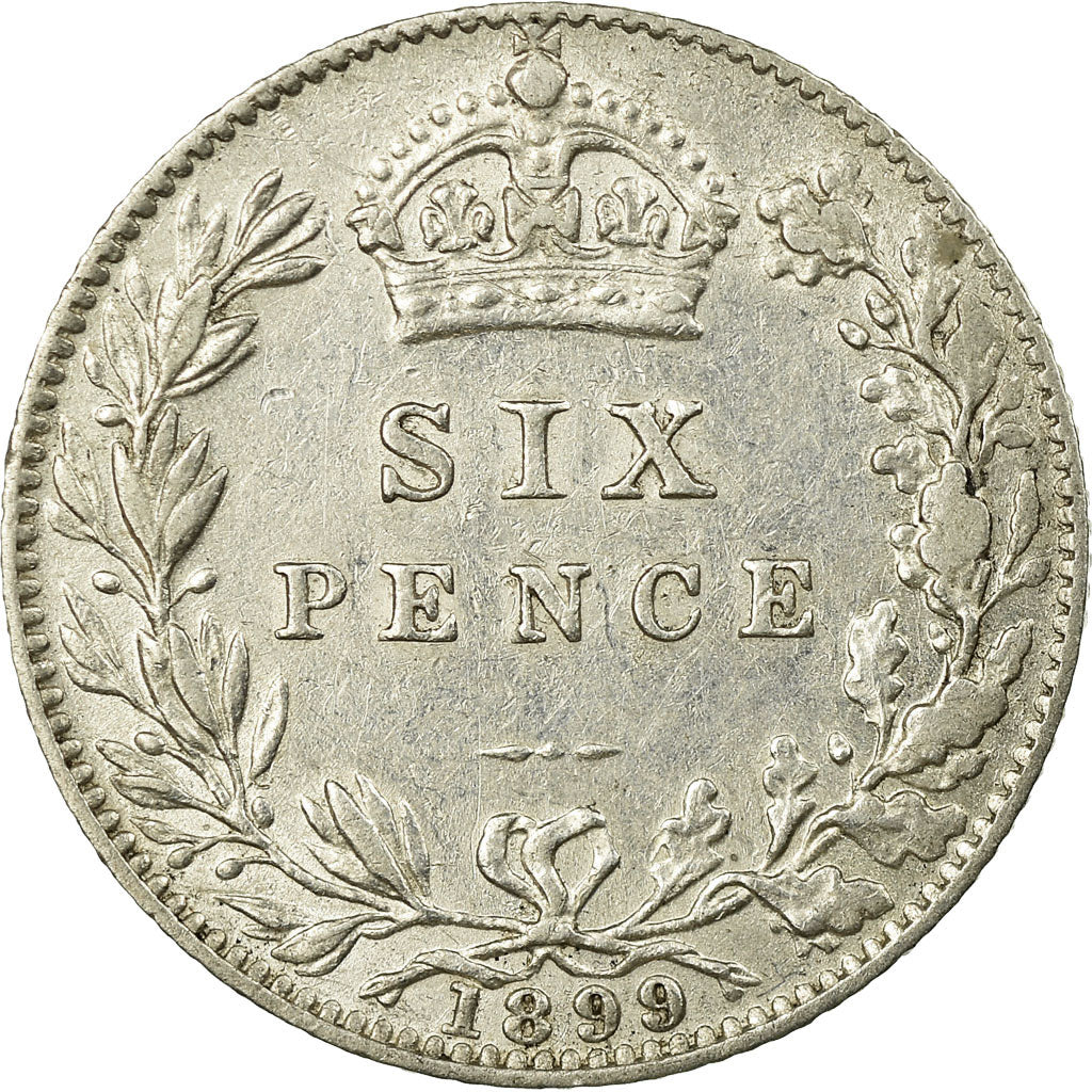 Coin, Great Britain, Victoria, 6 Pence, 1899, EF(40-45), Silver, KM:779