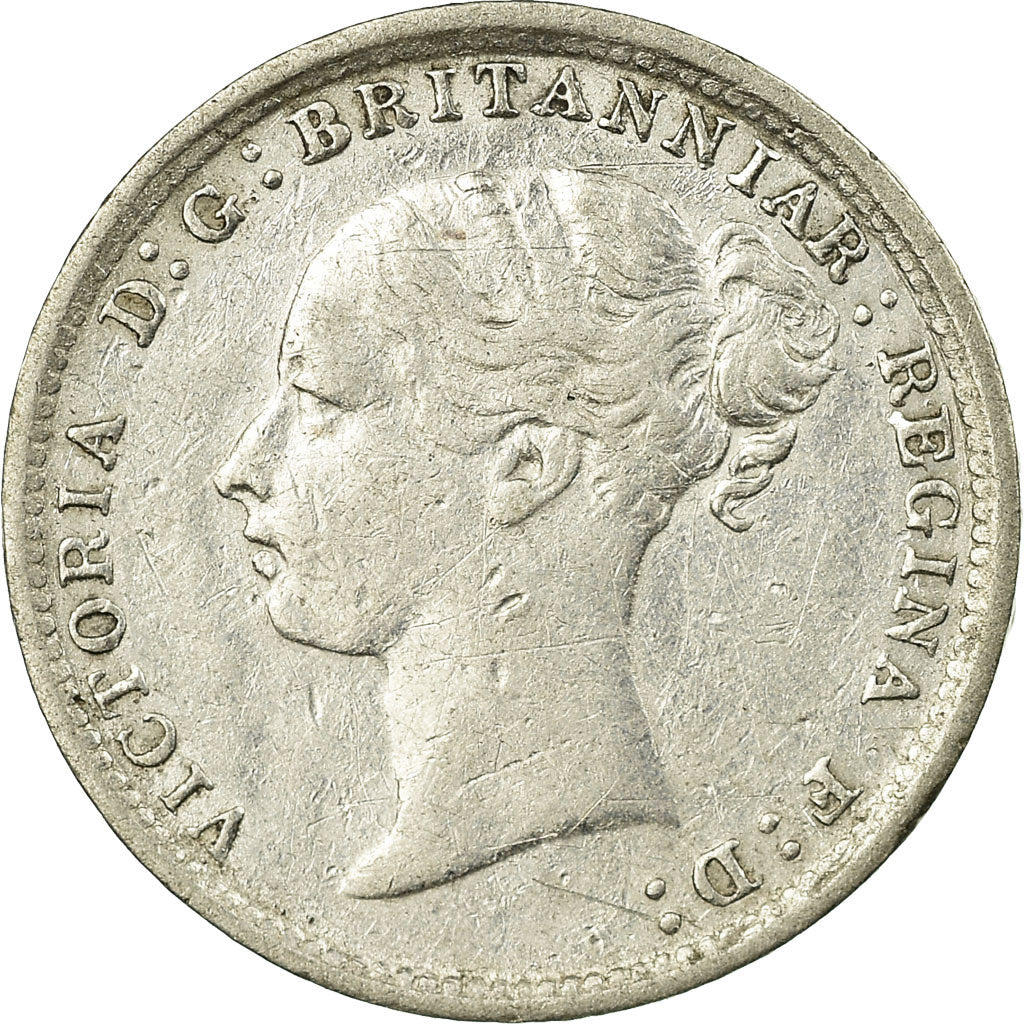 Coin, Great Britain, Victoria, 3 Pence, 1883, EF(40-45), Silver, KM:730
