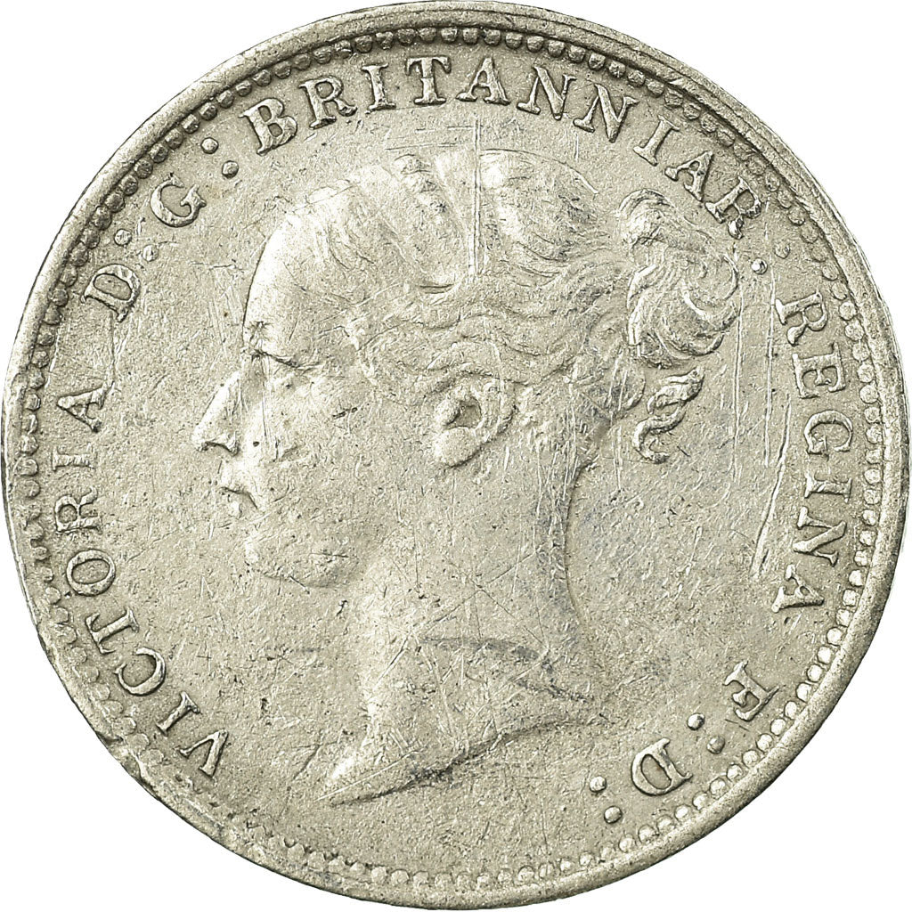 Coin, Great Britain, Victoria, 3 Pence, 1884, EF(40-45), Silver, KM:730