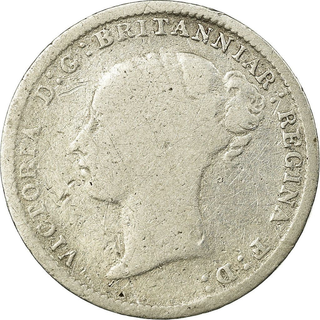 Münze, Großbritannien, Victoria, 3 Pence, 1885, SGE+, Silber, KM:730