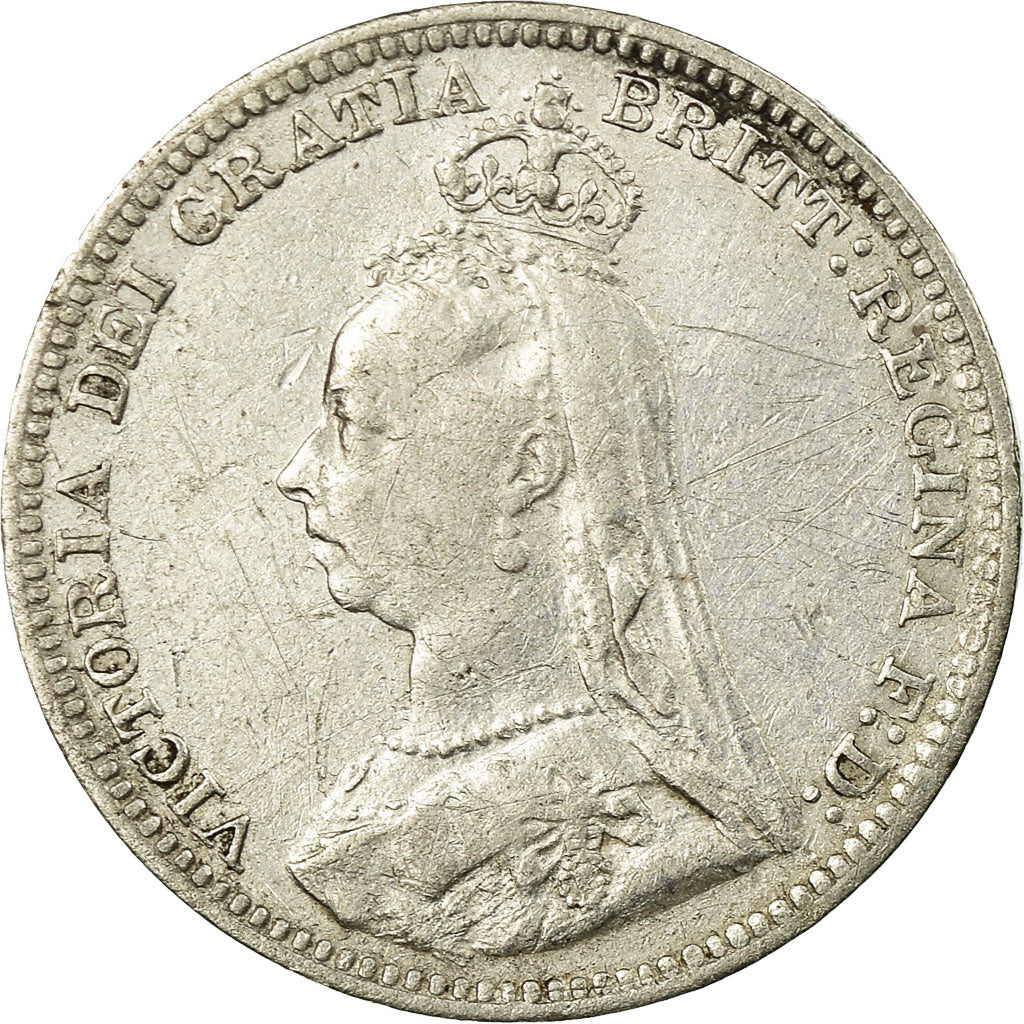 Coin, Great Britain, Victoria, 3 Pence, 1890, EF(40-45), Silver, KM:758