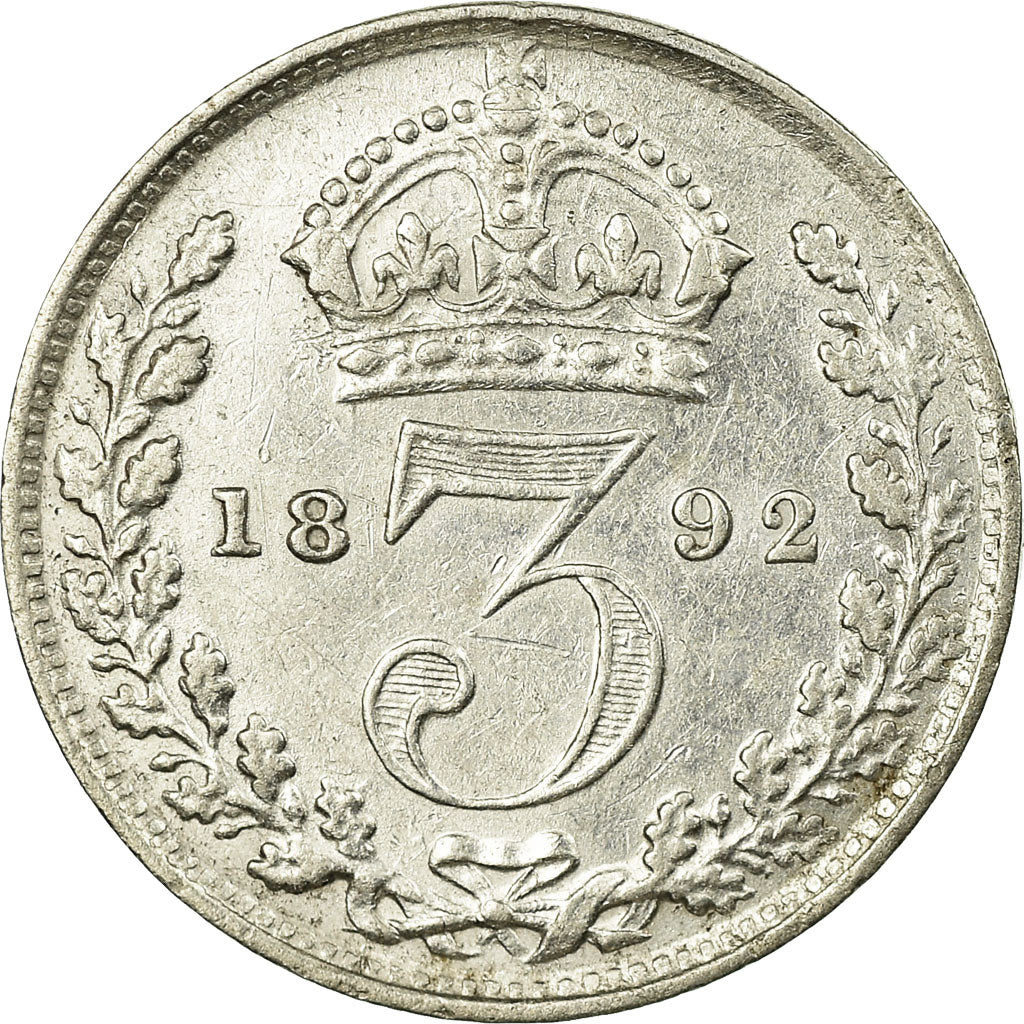 Monnaie, Grande-Bretagne, Victoria, 3 Pence, 1892, TTB+, Argent, KM:758