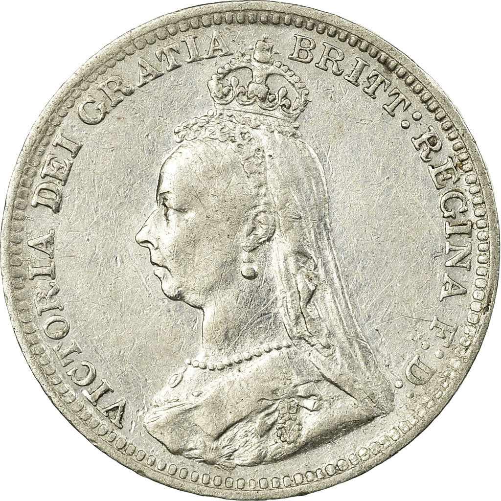 Coin, Great Britain, Victoria, 3 Pence, 1893, AU(50-53), Silver, KM:758